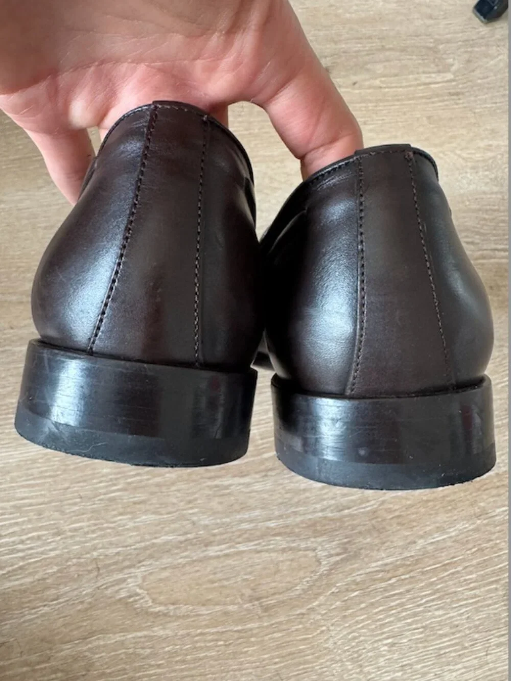 SuitSupply Brown Leather Loafers in Size 43